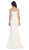 May Queen - MQ1237 Charming Cap Sleeved Bateau Neck Long Formal Dress Special Occasion Dress