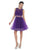 May Queen - MQ1268 Illusion Two Piece Lace and Tulle Cocktail Dress Homecoming Dresses 2 / Lilac