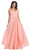 May Queen - MQ1275 Finely-Tucked Bodice Sweetheart Neck A-Line Dress Bridesmaid Dresses 4 / Blush