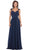 May Queen - MQ1275 Finely-Tucked Bodice Sweetheart Neck A-Line Dress Bridesmaid Dresses 4 / Navy