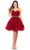 May Queen MQ1283 - Strapless Sweetheart Cocktail Dress Cocktail Dresses 2 / Burgundy