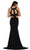 May Queen - MQ1436 Sultry Jewel Paneled Bodice Sheath Gown  - 1 pc Black In Size 2 Available CCSALE
