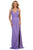 May Queen - MQ1469 Sleeveless Pleated High Front Slit A-Line Dress Bridesmaid Dresses 4 / Lavender