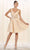 May Queen - MQ1477 Sleeveless V Neck Satin A-Line Cocktail Dress Bridesmaid Dresses 4 / Champagne