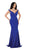 May Queen - MQ1489 Off Shoulder Long Sheath Evening Gown Bridesmaid Dresses 4 / Royal