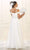 May Queen - MQ1515 Embellished Cold Shoulder Knotted A-Line Gown Prom Dresses