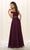 May Queen - MQ1515 Embellished Cold Shoulder Knotted A-Line Gown Prom Dresses