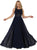 May Queen - MQ1539 Beaded Lace Scoop Prom Dress Bridesmaid Dresses 4 / Navy