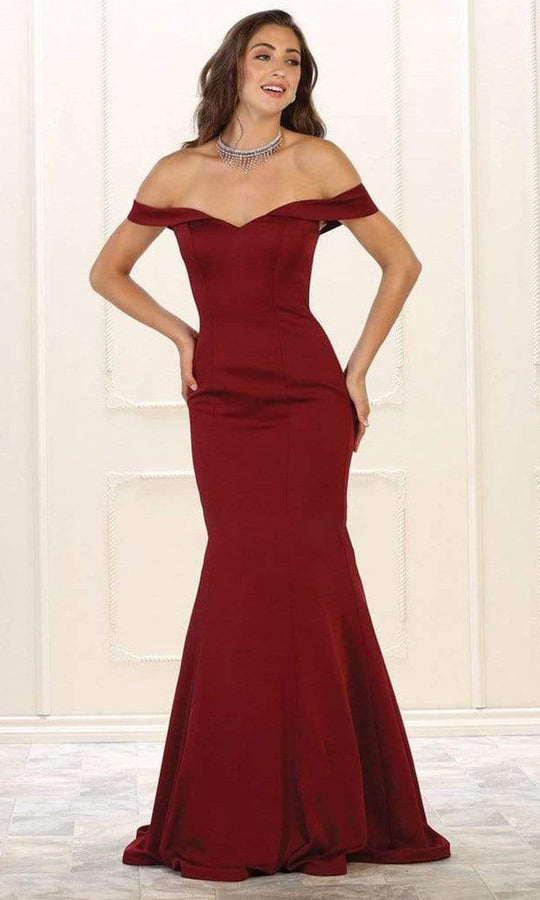 May Queen - MQ1547 Off Shoulder Mermaid Evening Gown