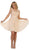 May Queen - MQ1550 Embroidered Illusion A-Line Cocktail Dress Special Occasion Dress 4 / Champagne