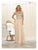 May Queen - MQ1569 Embroidered Halter A-line Dress Prom Dresses 4 / Champagne/ Gold