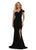 May Queen MQ1572 Fitted One Shoulder Strap Dress with Slit CCSALE