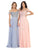 May Queen - MQ1602B Floral Appliqued Off-Shoulder Dress Prom Dresses 22 / Dusty-Rose