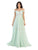 May Queen - MQ1602B Floral Appliqued Off-Shoulder Dress Prom Dresses 22 / Sage