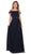 May Queen - MQ1611 Pleated Square A-Line Evening Dress Bridesmaid Dresses 4 / Navy