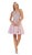 May Queen - MQ1614 Front Keyhole Halter Fit and Flare Cocktail Dress Cocktail Dresses 2 / Mauve