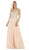 May Queen - MQ1615B Applique Long Sleeve A-line Dress Special Occasion Dress 6XL / Champagne