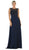 May Queen - MQ1619 Lace Applique Bateau A-line Dress Bridesmaid Dresses 4 / Navy