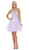 May Queen - MQ1643 Lace Applique Jewel Neck Sleeveless Cocktail Dress Cocktail Dresses 2 / Lilac