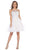May Queen - MQ1643 Lace Applique Jewel Neck Sleeveless Cocktail Dress Cocktail Dresses 2 / White