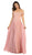 May Queen - MQ1644B Embroidered Off-Shoulder A-Line Dress Mother of the Bride Dresses 22 / Dusty-Rose