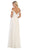 May Queen - MQ1644B Embroidered Off-Shoulder A-Line Dress Mother of the Bride Dresses