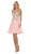 May Queen - MQ1646 Embroidered Halter A-line Dress Cocktail Dresses 4 / Blush