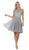 May Queen - MQ1646 Embroidered Halter A-line Dress Cocktail Dresses 4 / Silver