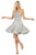 May Queen - MQ1650 Strapless Scallop Neckline Embellished Short Dress Homecoming Dresses 2 / Silver/Silver