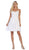May Queen - MQ1652 Beaded Lace V-Neck A-Line Short Party Dress Party Dresses 2 / White