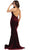 May Queen - MQ1656 Pleated V-Neck Trumpet Evening Dress Evening Dresses