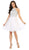 May Queen - MQ1657 Halter Neck Embroidery Embellished Cocktail Dress Cocktail Dresses 2 / White/Silver