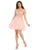 May Queen - MQ1668 Embroidered Deep Off-Shoulder A-line Dress Homecoming Dresses 2 / Blush