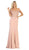 May Queen - MQ1675 Embellished Plunging Off-Shoulder Trumpet Dress Bridesmaid Dresses 4 / Dusty-Rose