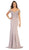 May Queen - MQ1675 Embellished Plunging Off-Shoulder Trumpet Dress Bridesmaid Dresses 4 / Mauve