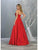 May Queen - MQ1678 Spaghetti Straps Corset Back Long Satin Gown Bridesmaid Dresses