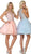 May Queen - MQ1681 Embellished Illusion Bateau Tiered A-line Dress Cocktail Dresses