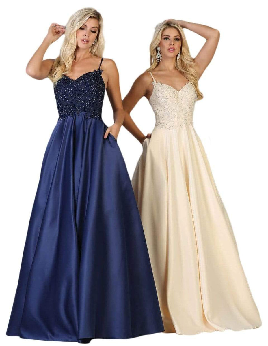 Strapless Sequin Mesh Gala Gown RQ8155