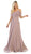 May Queen - MQ1686 Draping Off Shoulder Chiffon Long Dress Bridesmaid Dresses 4 / Dusty Rose