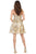 May Queen - MQ1691 Sequin Embellished Strapless Cocktail Dress Cocktail Dresses