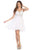May Queen - MQ1693 Sparkly Lace Appliqued A-Line Tulle Cocktail Dress Cocktail Dresses 2 / White