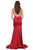 May Queen - MQ1713 Double Strapped Plunging Back Evening Dress Evening Dresses
