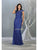 May Queen - MQ1722 Cap Sleeve Illusion Glitter Motif Sheath Dress Evening Dresses 4 / Royal
