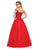 May Queen - MQ1734 Illusion Plunged Appliqued Off Shoulder Dress Prom Dresses