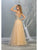 May Queen - MQ1737 Long Beaded V-Neck Bodice Tulle Dress Prom Dresses