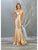 May Queen - MQ1740 Deep Halter V-neck Trumpet Dress Prom Dresses 4 / Champagne
