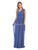 May Queen - MQ1746 Ruched Asymmetric Sheath Dress Prom Dresses 4 / Dusty-Blue