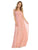 May Queen - MQ1746 Ruched Asymmetric Sheath Dress Prom Dresses 4 / Dusty-Rose