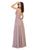 May Queen - MQ1755 Ruched Deep V-neck A-line Dress Prom Dresses