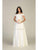 May Queen - MQ1762 Scalloped Lace Bodice A-Line Dress Prom Dresses 4 / Ivory